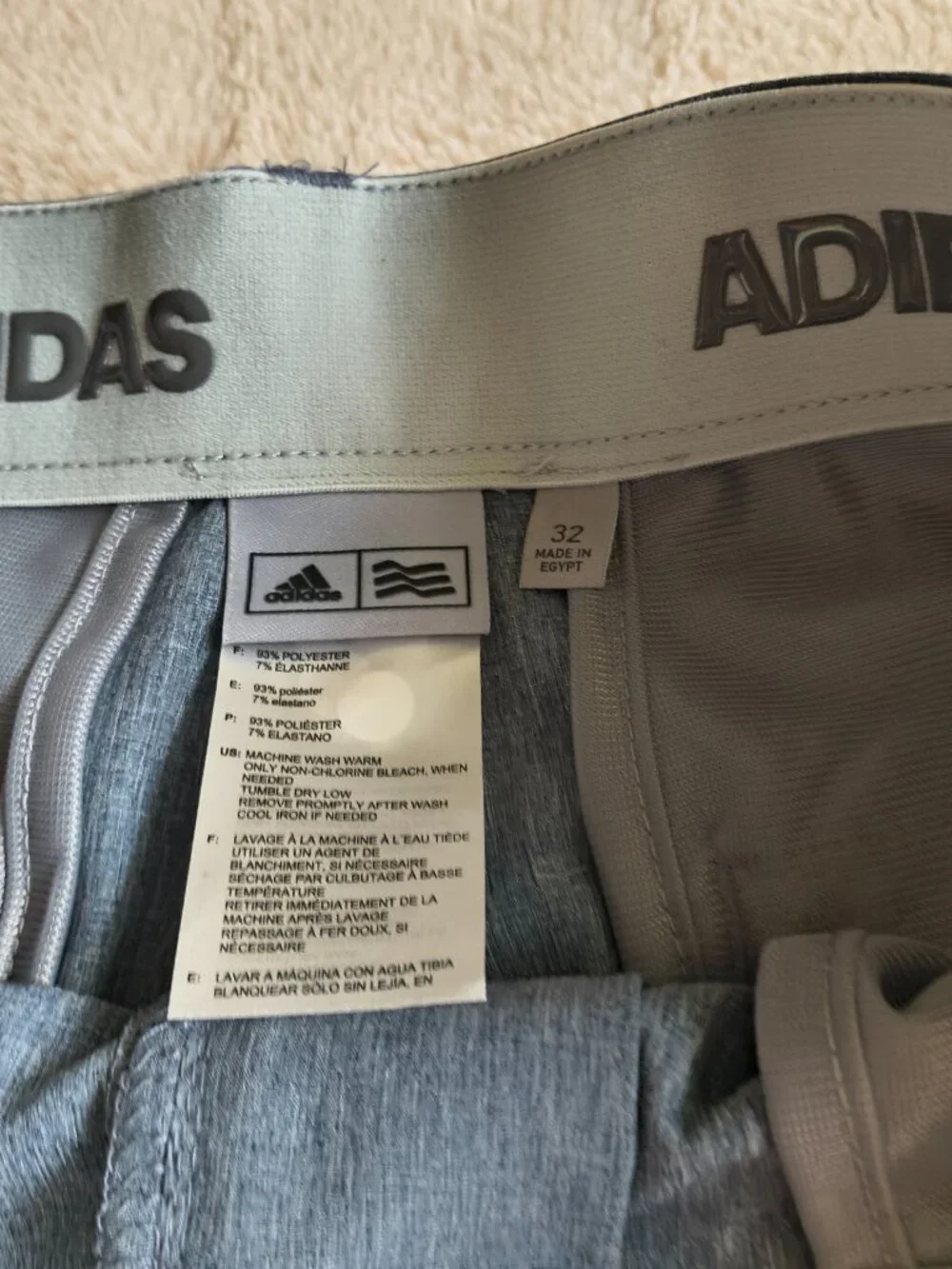 Blue Heathered Adidas Shorts